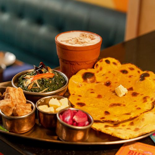 Saag, Makki  Di Roti and Lassi