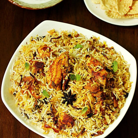 Ghee Roast Chicken Biryani