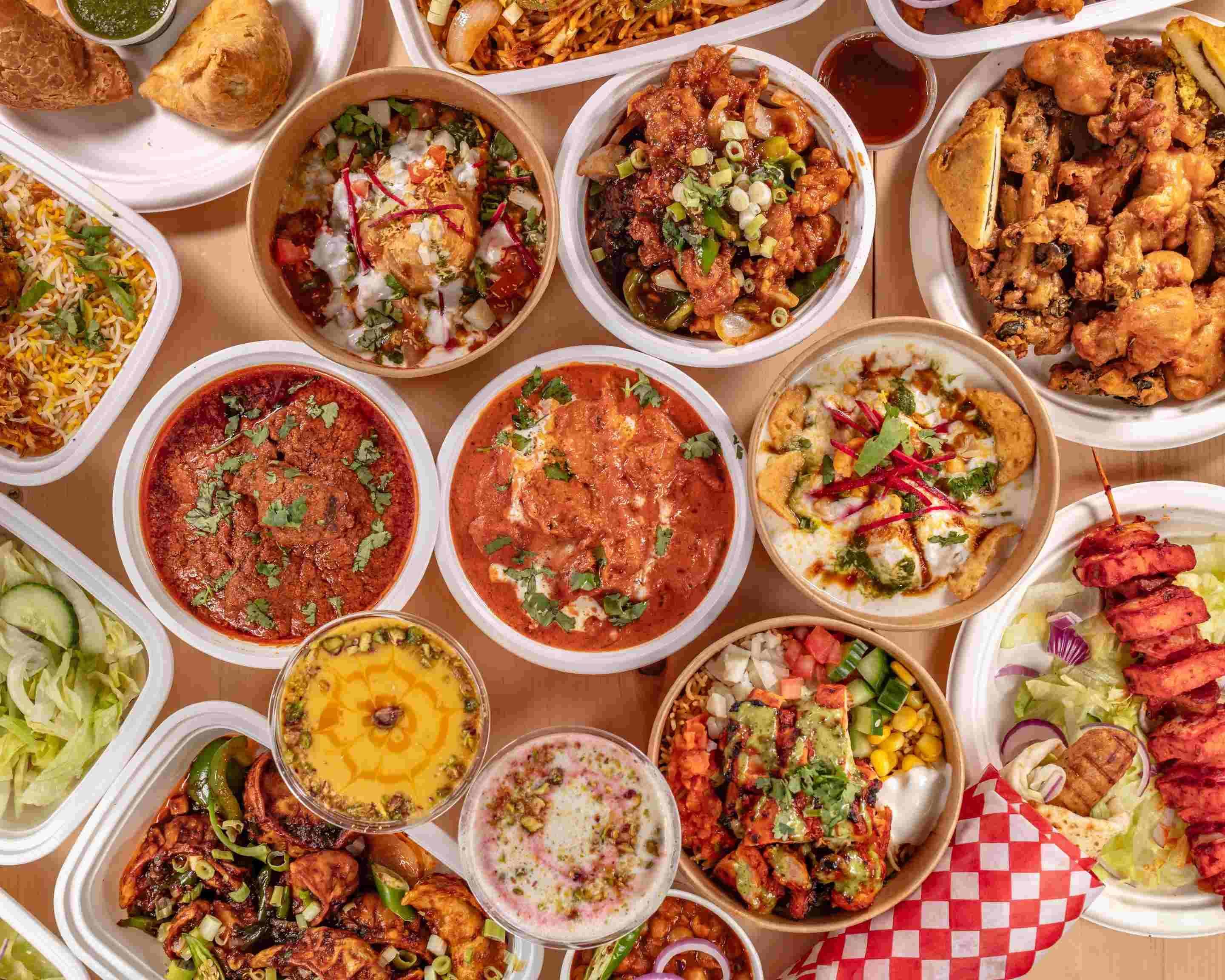 Restaurant hero background showcasing our signature dishes